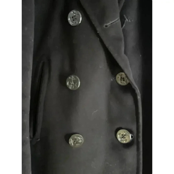 Naval Clothing Factory Blue Collared Heavy Peacoat Blazer Size 38 - Picture 6 of 10
